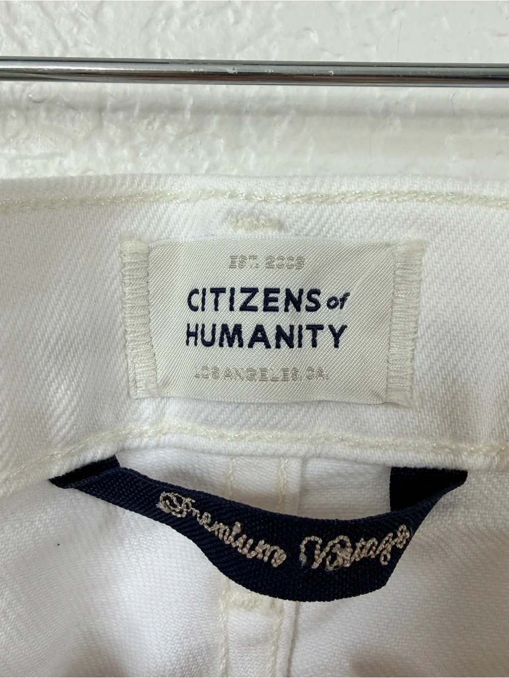 COH Citizens of Humanity White Cropped Kick It Ankle High Rise Jeans 30/26